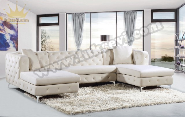 Çift İstirahatli Luxury U Köşe Koltuk Takımı İstanbul Luxury Sofas