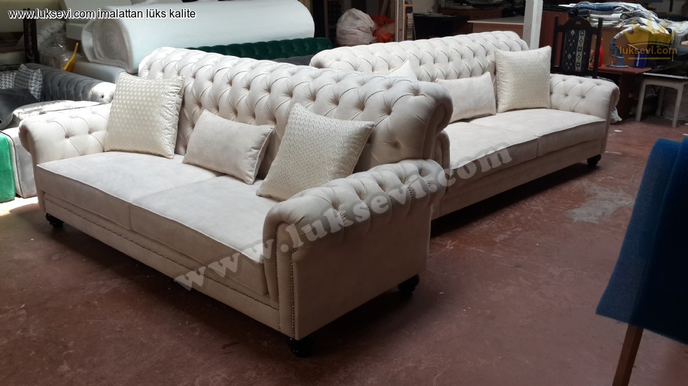 Lady Chester Koltuk Takımı Luxury Chesterfield Koltuk