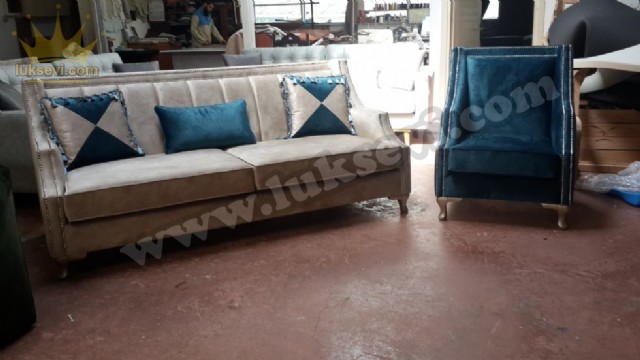 Lüks Kabaralı Koltuk Takımı Art Deco Koltuk Takımları