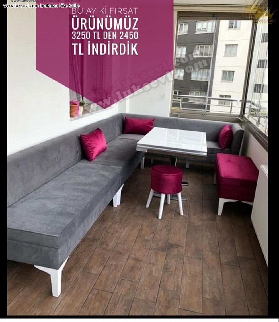 Balkon Köşe Koltuk Takımı Özel Ölü Üretim Balkon Koltuğu Lüksevi