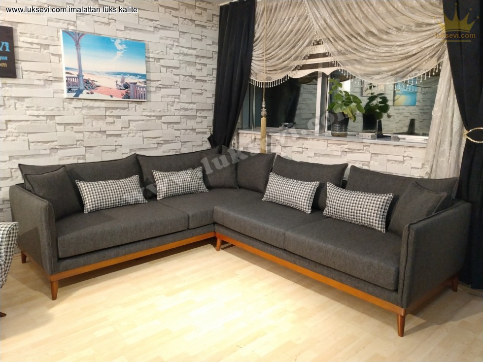 Ince Kollu Köşe Koltuk Takımı Lüksevi