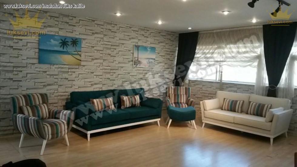 İnce Kollu Modern Lüks Lady Koltuk Takımı Lüksevi