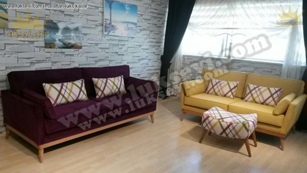 İnce Kollu Modern Lüks Lady Koltuk Takımı Lüksevi