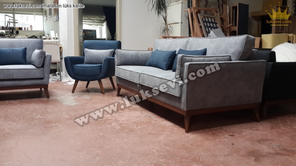 İnce Kollu Modern Lüks Lady Koltuk Takımı Lüksevi