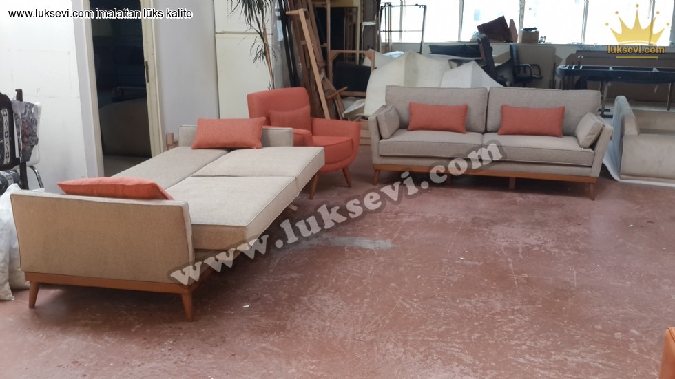 İnce Kollu Modern Lüks Lady Koltuk Takımı Lüksevi