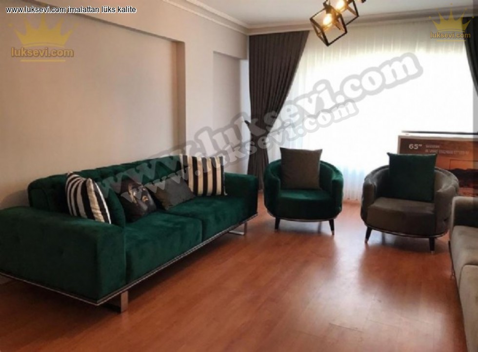Sırt Ve Kolları Kapitoneli Koltuk Takımı Lüksevi