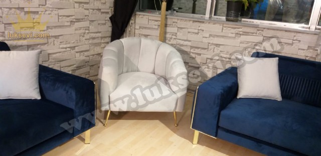 Kolları Metal Şeritli Modern Koltuk Takımı