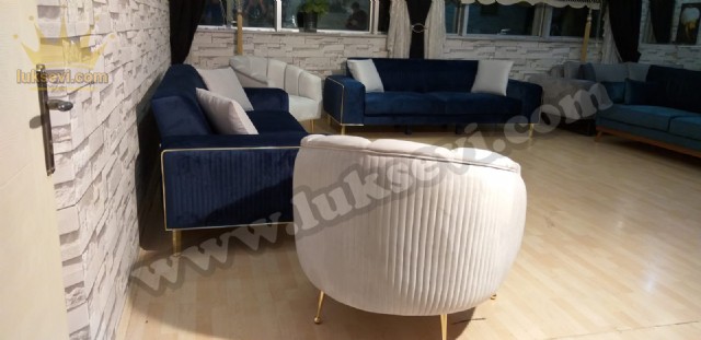 Kolları Metal Şeritli Modern Koltuk Takımı