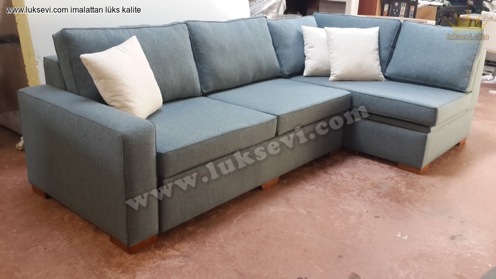 Yataklı Sandıklı L Köşe Koltuk Takımı Modern Köşe Koltuk Lüksevi