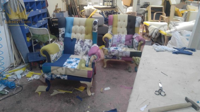 Patchwork Koltuk Döşeme