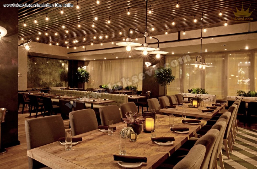 Lüks Restoran Tasarımı Koltuk Masa Sandalye Ve Sedir Koltuklar Lüksevi