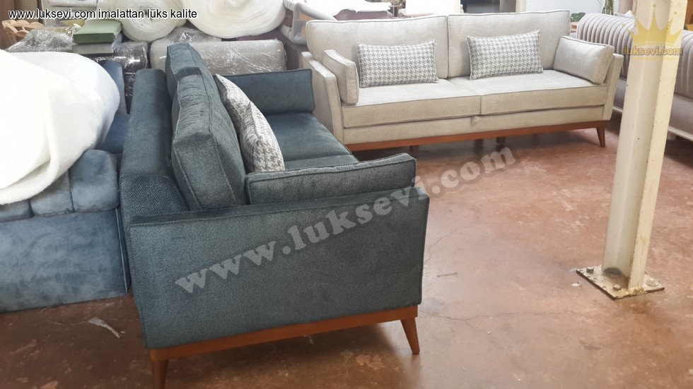 Zarif İnce Kol Tasarımlı Modern Koltuk Takımı Yataklı Koltuk Takımı