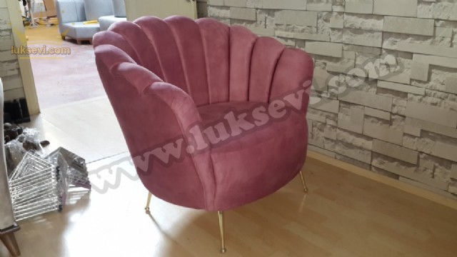 Alp Aster Pembe Berjer Koltuk
