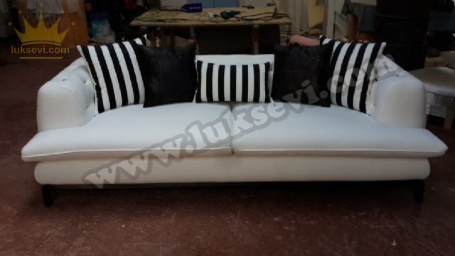 Armoni Üçlü Koltuk Beyaz