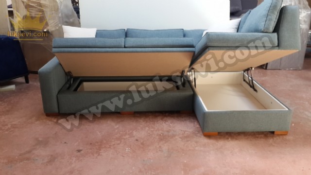 Çift Sandıklı L Köşe Koltuk