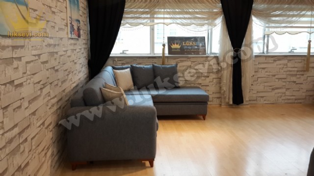 Gri L Köşe Koltuk Takımı Modern Tasarımlar