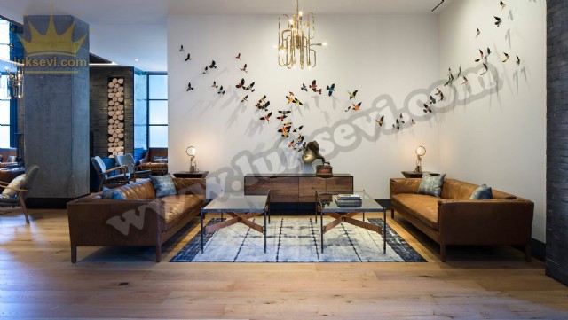 Hakiki Deri Modern Otel Koltukları