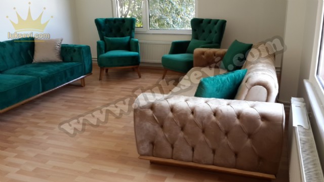 Kapitoneli Yataklı Koltuk Takımları