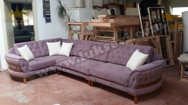 Konforlu Gösterişli Dekoratif Köşe Koltuk Takımı