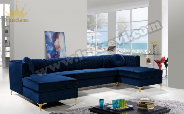 Lüx Modern U Köşe Takımı Dilimli