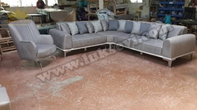 Resim No:5196 - Luxus Ecksofa Exklusive Özel Ölçü Üretim Köşe Koltuk