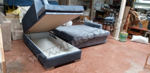 Modern Yataklı Sandıklı L Köşe Koltuk - Exclusive Sectional Sofabeds