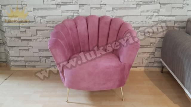 Resim No:6806 - Pembe Alp Aster Papatya Berjer Koltuk Modeli