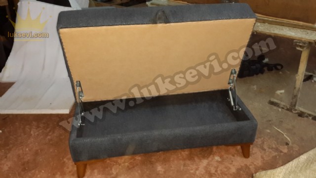 Sandıklı Puf Açık Hali Gri Kumaş