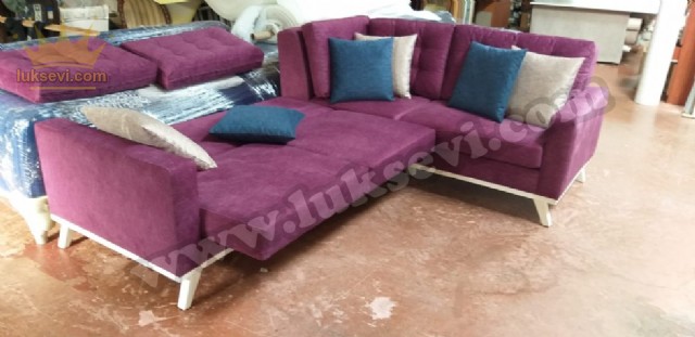 Yataklı L Şeklinde Küçük Ölçü Köşe Koltuk Takımı