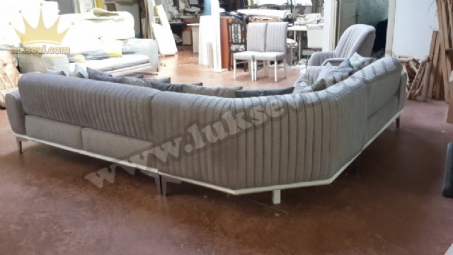 Yataklı Lüks Köşe Koltuk Takımı Avangart Modern Tasarım