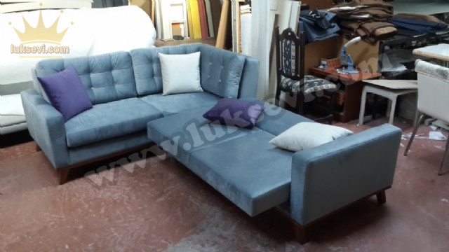 Yataklı Lüks Modern Köşe Koltuk Exklusive Ecksofabed