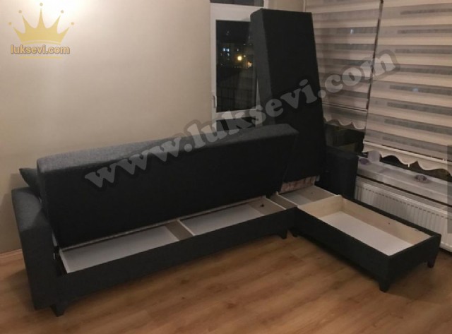 Yataklı Sandıklı L Köşe Koltuk Takımı