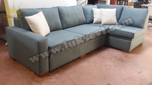 Yataklı Sandıklı L Köşe Koltuk