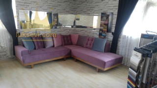 Sabit Minderli Modern L Köşe Koltuk Özel Ölçü Üretim